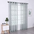 thumbnail image 7 of Yesfashion Sheer Curtains, 2 Panels Leaf Embroidery Sheer Curtains, Textured Solid Grommet Voile Curtains for Living Room Bedroom, 7 of 7