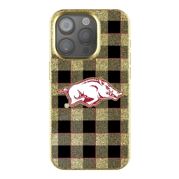 Keyscaper Arkansas Razorbacks Plaid Bling iPhone Case