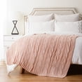 thumbnail image 6 of Battilo Cable Knitted Blanket Blush Pink for Sofa,Pale Pink Blankets for Fall Home Decor,50" x 60", 6 of 9