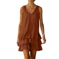 thumbnail image 2 of XiYing Robes pour Femmes, Robe Maxi d'Été Sans Manches à Col en V pour Femmes - Coupe Ample Décontractée pour la Plage et les Vacances, Design Uni, Taille Unique (Lot de 1), 2 of 7