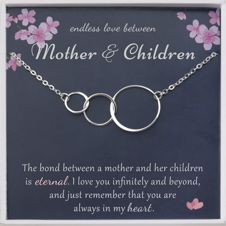 Anavia Mother and Child Necklace for Mothers Day Gift, 925 Sterling Silver Endless Love Between Mother-Child Necklace