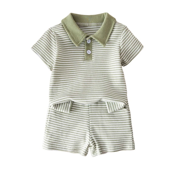 Karoyedx Baby Clothes Boy Toddler Baby Boy Golf Outfit Short Sleeve Letter Print T Shirts Shorts Set Infant Summer Clothes Green Size,2-3 Years