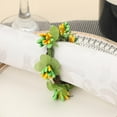 thumbnail image 3 of Darzheoy Easter Bunny Napkin Rings, Plush Bunny Ear Napkin Holder, Green Flower Leaves Napkin Buckles, Easter Serviette Rings for Easter Party Kitchen Dining Table, 3 of 9