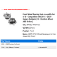 thumbnail image 2 of Front Wheel Bearing Hub Assembly Set of 2 - Compatible with 2015 - 2020 Subaru Outback (15-18 with 4-Wheel ABS Brakes) 2016 2017 2018 2019, 2 of 2