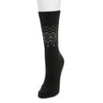 Muk Luks Women's Microfiber Crew Boot Sock, 1Pack, Size 611