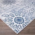 thumbnail image 7 of Calinda Summer Bliss Steel Blue-Ivory Area Rug - Multiple Sizes, 7 of 7