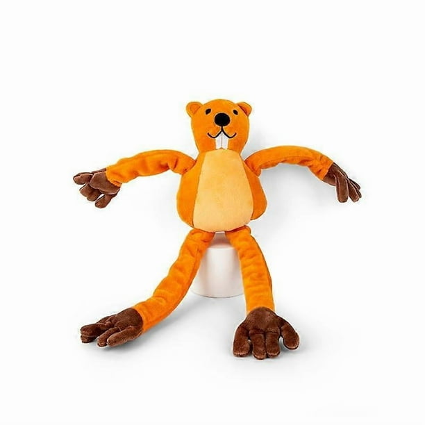 Interactive Tug Toy for Dogs, Plush Squeaky Bear with Stretchy Arms and Legs, Chew Resistant Training Toy for All Breeds, 45 × 12 cm