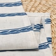 thumbnail image 5 of Hiasan Thick Textured Linen Striped Valance for Kitchen Living Room Bedroom Window, Rod Pocket Farmhouse Light Filtering Valance Curtain, Wheat Stripe Blue, 52 x 14 Inches, 1 Panel, 5 of 9