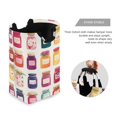 thumbnail image 3 of Yayeee Freestanding Laundry Hamper with Handle Collapsible Large Storage Basket for Clothes, Colorful Jam, 3 of 7