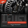 thumbnail image 2 of A-Premium 14.8V Alternator Voltage Regulator Compatible with Ford F-150, F-250 F-350 F-450 F-550 Super Duty, E-150 E-350 Club Wagon, E-250 Econoline, E-450 Super Duty & Lincoln Navigator, Blackwood, 2 of 6