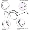 thumbnail image 3 of HAHDAXIA AISSWZBER Clear Aviator Glasses Lens Premium Classic Metal Frame Eyeglasses, 3 of 7