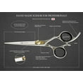 thumbnail image 5 of Ruvanti Premium Hair Cutting Scissors - Professional Barber Shears for Salon Haircut and Home Use - Sharp and Durable Stainless Steel Blades - Pro Comfortable Grip Handles - Includes Protective Case, 5 of 6