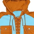 thumbnail image 4 of Mens Sweatshirt Drawstring Hooded Color Blocked Long Sleeve Sweatshirt, 4 of 5