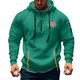 thumbnail image 1 of Sudadera con capucha para hombre, con estampado de bolsillo, media cremallera, cordón ajustable, informal, deportiva, de manga larga, blusa de poliéster, 1 of 5