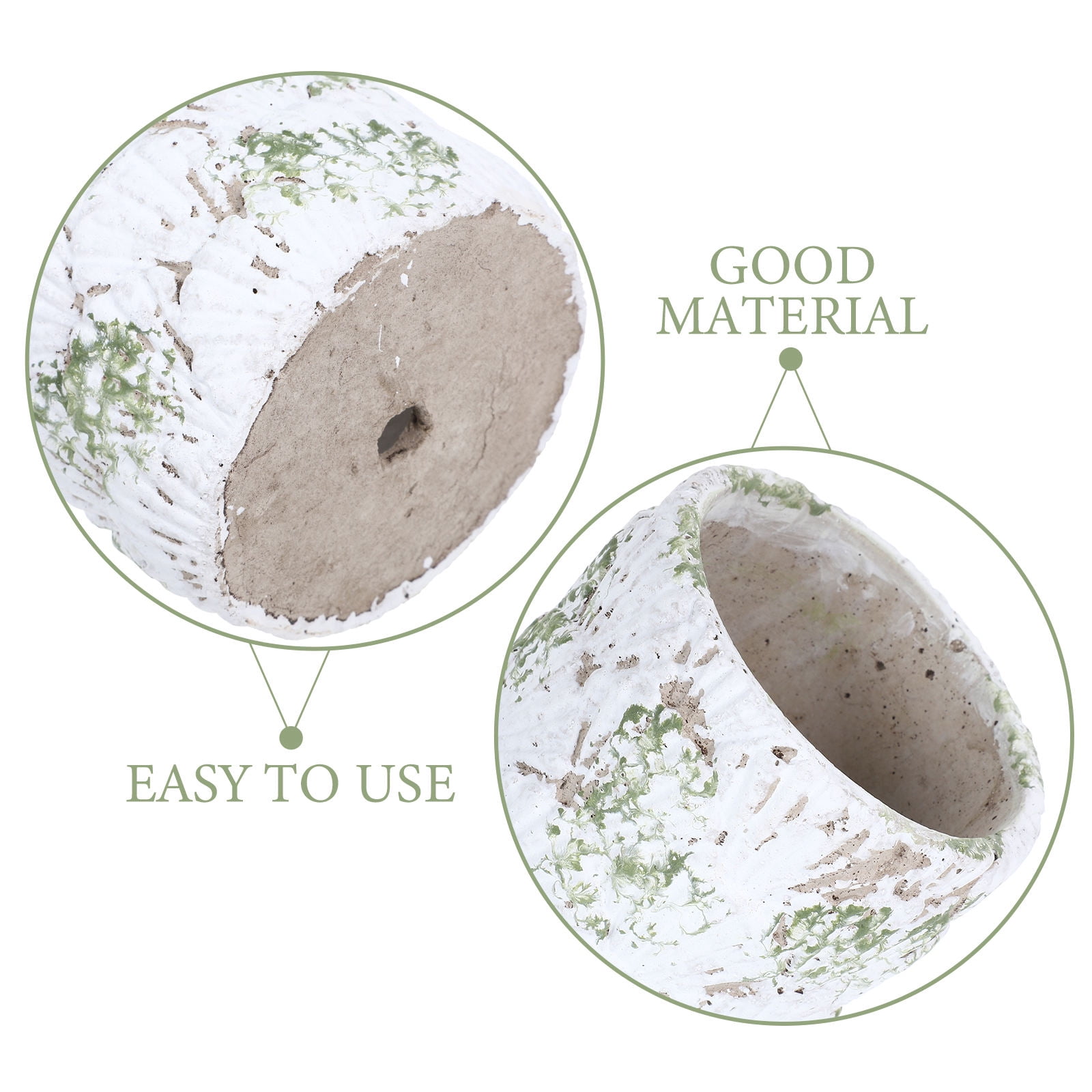Masteelf Pot Outdoor Home Decor Pot Nursery Cement Flower Container Vintage Style Cement Flowerpot For Succulent Plants Small Indoor Planter