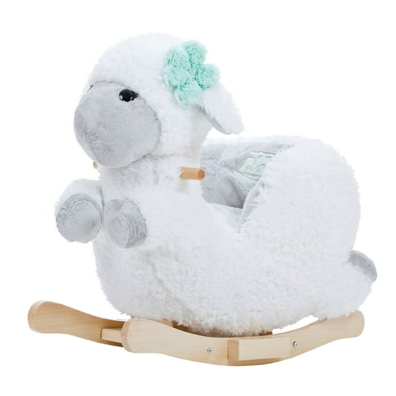 Gerardo's Toys: Little Rockers - Sheep - Wooden Plush Ride-On Rocking Animal Toy, Plays Music, Removable Soft Fabric Cover, Toddler & Kids Ages 24mo 