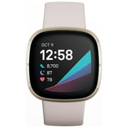 Fitbit Sense Smartwatch - Lunar White/Soft Gold Stainless Steel