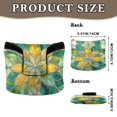 thumbnail image 2 of Haosy Abstract Yellow Green Floral Stained Glass Golf Mallet Putter Cover Strong Magnetic Leather Golf Club Headcover Closure, 2 of 7