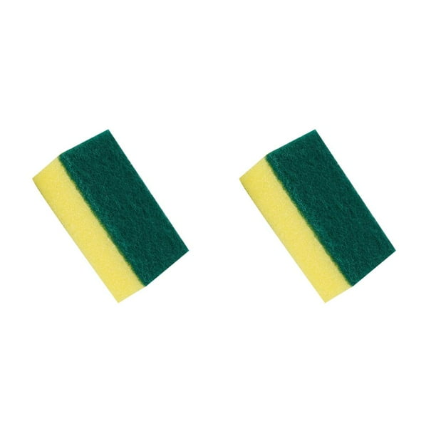 Injueey Esponja para lavar platos 20 piezas, estropajo, esponja de limpieza de doble cara, cocina, olla mágica para limpiar, esponja para amarillo + verde PC 1 2Conjunto
