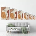 thumbnail image 4 of Smile Art Design Boho One Line Minimalism Art Women's Back Drawing Painting Abstract Canvas Wall Art Print Office Living Room Dorm Bedroom Aesthetic Modern Home Decor Ready to Hang - 40x30, 4 of 4