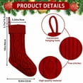 thumbnail image 2 of Christmas Stockings, 18inch Large Personalized Cable Knitted Xmas Hanging Stocking Decorations with Name Tags for Holiday Christmas Party Family Decor (Wine Red), 2 of 7