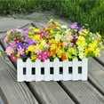 thumbnail image 4 of ZOELNIC 4 Bouquet 28 Heads Artificial Fake Daisy Flower for Home Coffee Shop Wedding Decor, 4 of 8