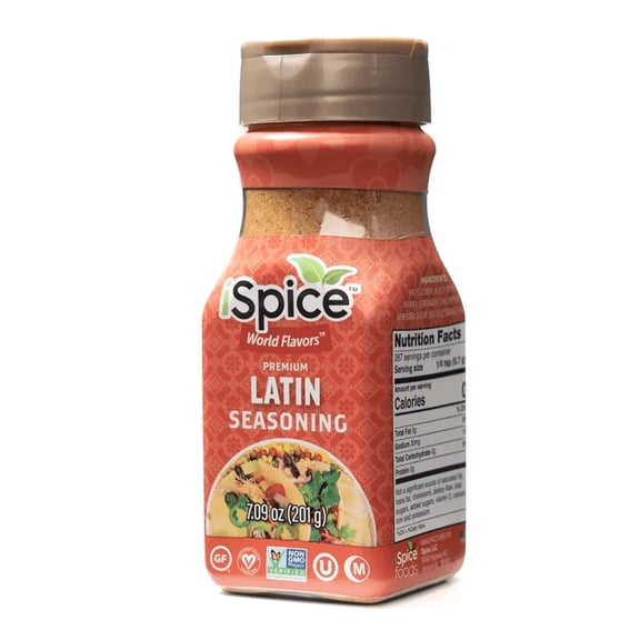 iSpice | Latin Seasoning | 7.09 oz | Mixed Spice Seasoning | Halal | Kosher | Non GMO | Vegan