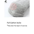 thumbnail image 6 of PULLIMORE 3 Pairs Mens Ankle Sports Socks Breathable Cotton Cushion Low Cut Sock for Athletic Running (Gray), 6 of 7