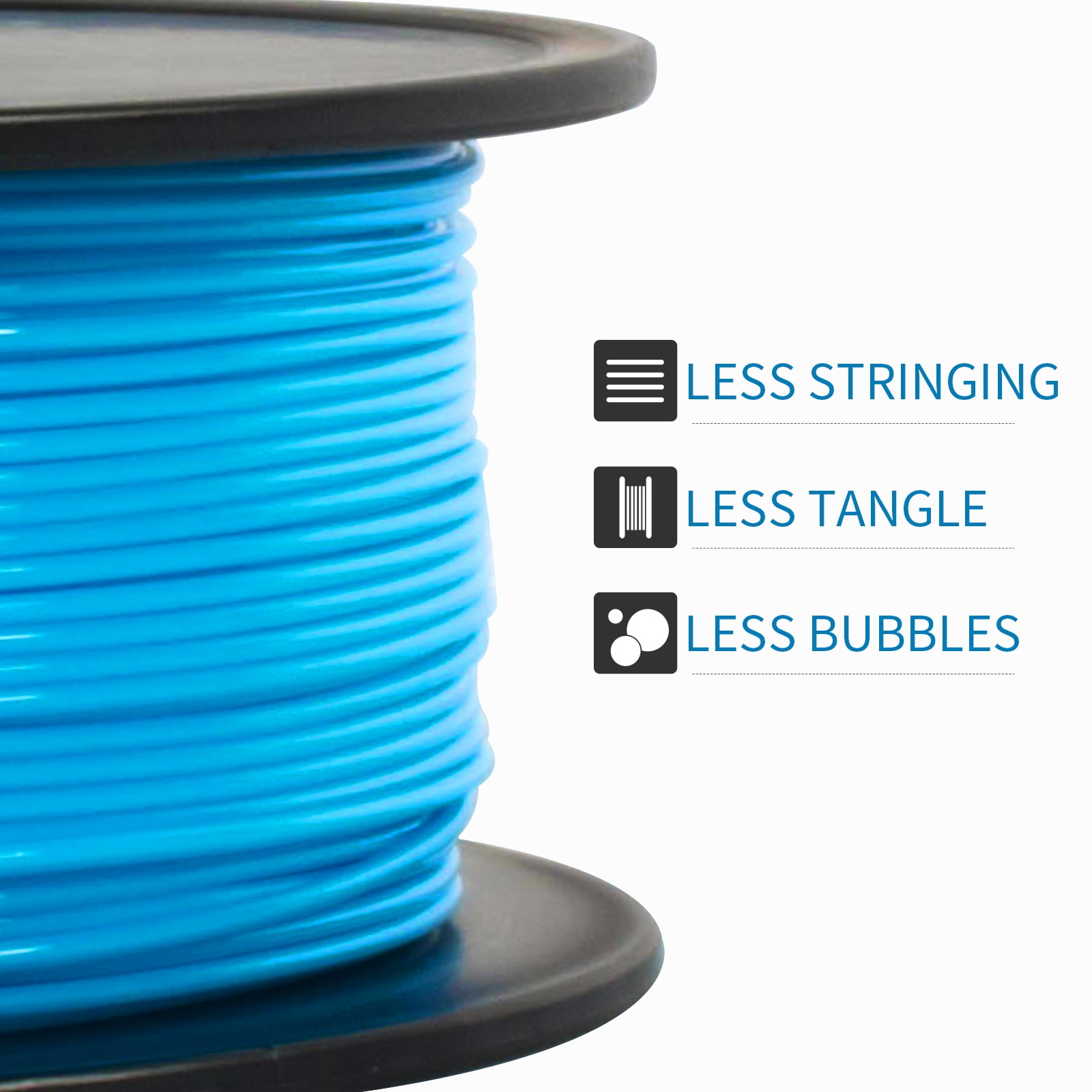 GEEETECH Aqua PETG Filament 1.75mm, Upgrade Stronger Toughness Printing Consumables, 10kg (22 lbs) Spool Fit Most FDM 3D Printer