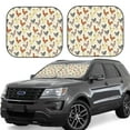 thumbnail image 2 of Uemuo Funny Chicken Printed 2 PCS Car Windshield Sun Shade, Auto Sun Heat and UV Rays Blocker, Foldable Automotive Front Window Sunshade Protector, 2 of 7