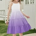 thumbnail image 5 of Efsteb Summer Dress for Girls Casual Ssleeveless Boho Strap Sling Dress Loose Comfy Tiered Cami Beach Dresses (Purple,9 Years), 5 of 7