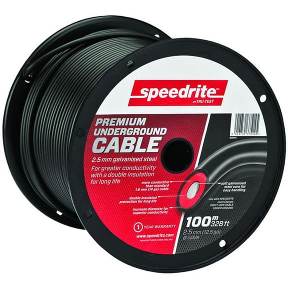 Speedrite  330 ft. 12.5 Gauge Premium Underground Cable - Black