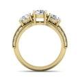 thumbnail image 2 of SuperJeweler 3 Carat Lab Grown Diamond Three Stone Engagement Ring In 14K Yellow Gold For Women, 2 of 6