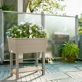 thumbnail image 2 of Aoodor Raised Garden Bed Kit with Legs, 3Pcs Self-Watering Planter Boxes for Outdoor Gardening - Khaki, 2 of 8