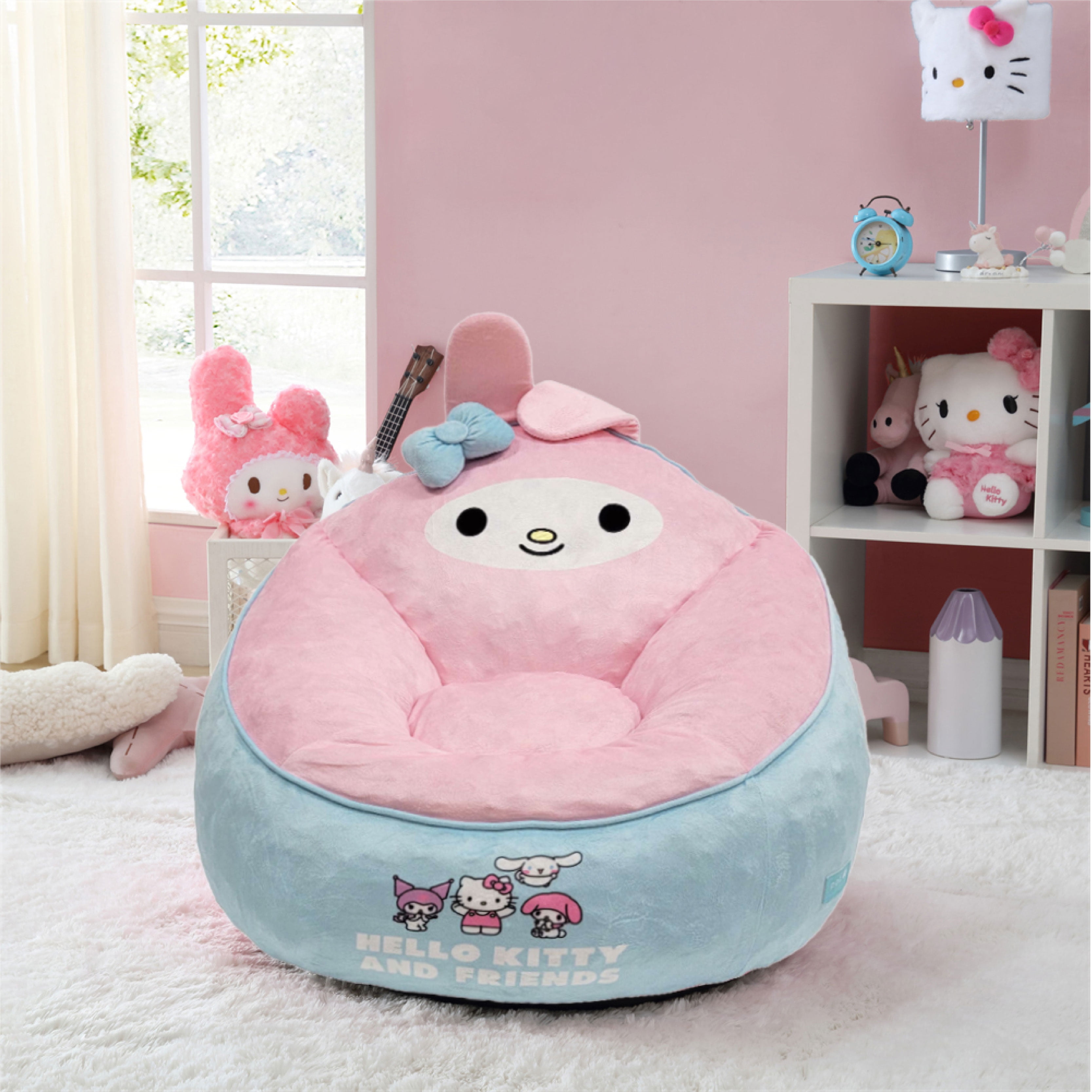Hello Kitty and Friends My Melody Kids' Compressed Foam Bean Bag Chair