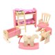 thumbnail image 1 of Tholdsy Mini juego de muebles para casa de muñecas, casa modelo de juguete para niños, juego de muebles de madera, juguete educativo para niños, juego Muebles de casa de muñecas Literas Tholdsy FN000080-01B, 1 of 6