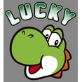 thumbnail image 2 of Boy's Nintendo Super Mario St. Patrick's Day Lucky Yoshi Retro Performance Graphic Tee Charcoal Heather Medium, 2 of 4