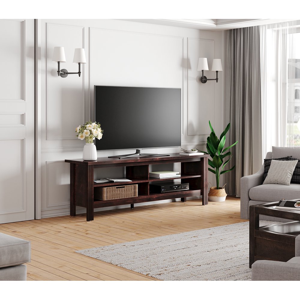 Farmhouse TV Stands for 65 inch TV Storage Shelves Entertainment Center