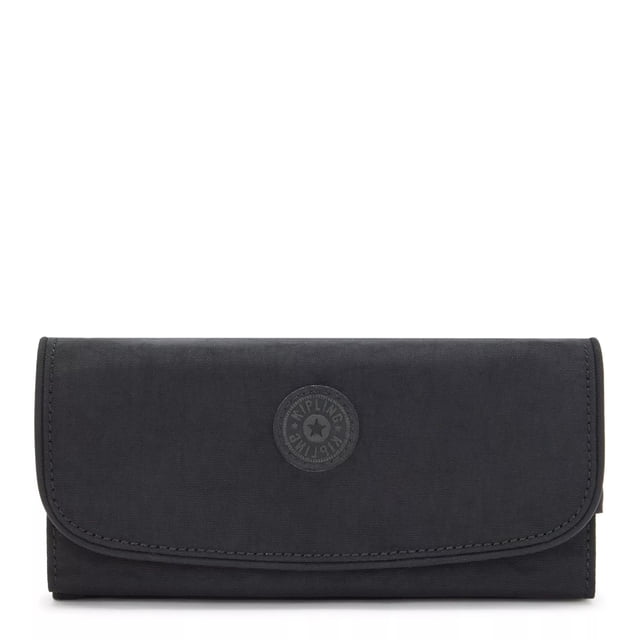 Billetera Kipling Money Land de Nylon con Cierre de Broche y Protección RFID