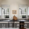 thumbnail image 2 of Marble Modern Geometric Flowers Abstract Kitchen Curtains - Vintage Tier Cafe Curtains for Bathroom Living RV Rod Pocket Window Drapes 36 Inch 2 Panels Set 28"x36" Window Treatment Tiers, 2 of 4