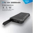 thumbnail image 2 of Techsmarter 20,000mah Rugged & Waterproof 18W Power Delivery USB-C Port Power Bank. Portable Phone Charger with Flashlight. Compatible with iPhone, Samsung Galaxy, iPad, Android, LG, HTC, Motorola, 2 of 7
