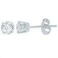 thumbnail image 2 of IGL Certified 1/2 Carat Diamond Stud Earrings (I2I3 Clarity, I-J-K Color) 14kt White Gold, 2 of 4