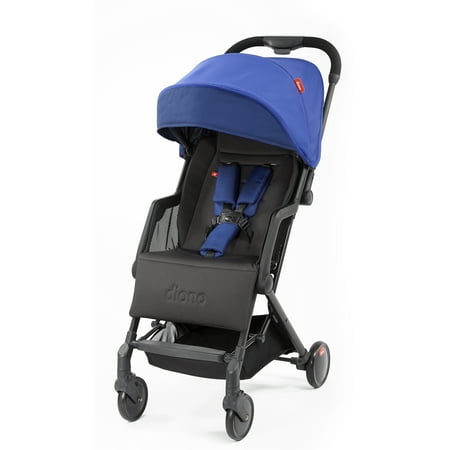 Diono Traverze Plus Lightweight Compact Stroller with Easy Fold, Travel Cover and Luggage Handle; Blue