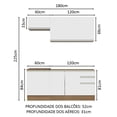 thumbnail image 3 of Cocina Integral MADESA 180cm Marrón/Blanco Glamy, 3 of 5