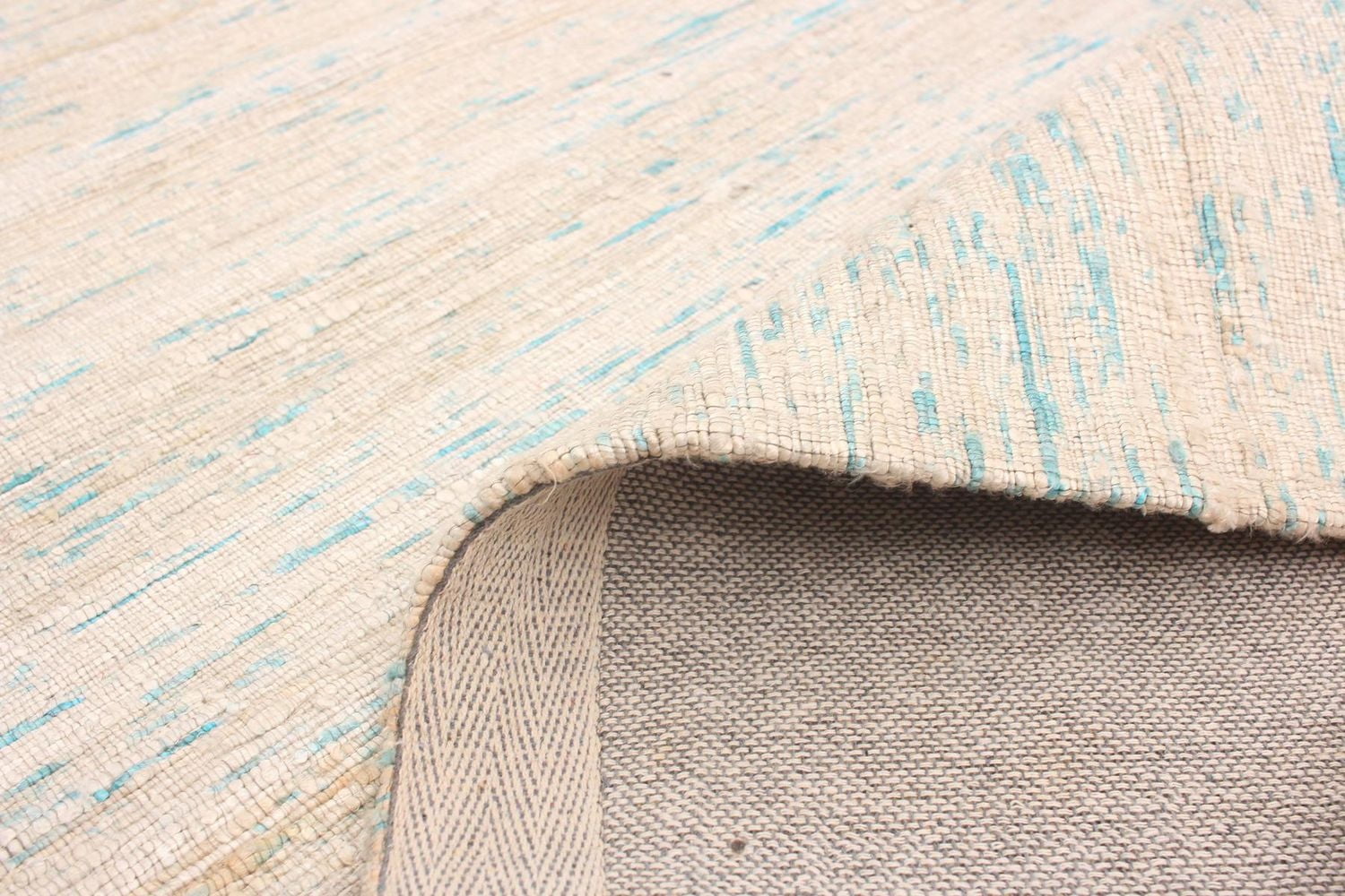 ECARPETGALLERY 5'1" x 8'0" Transitional Collage Handmade Area Rug for Living Room, Dining Room and Bedroom in Ivory