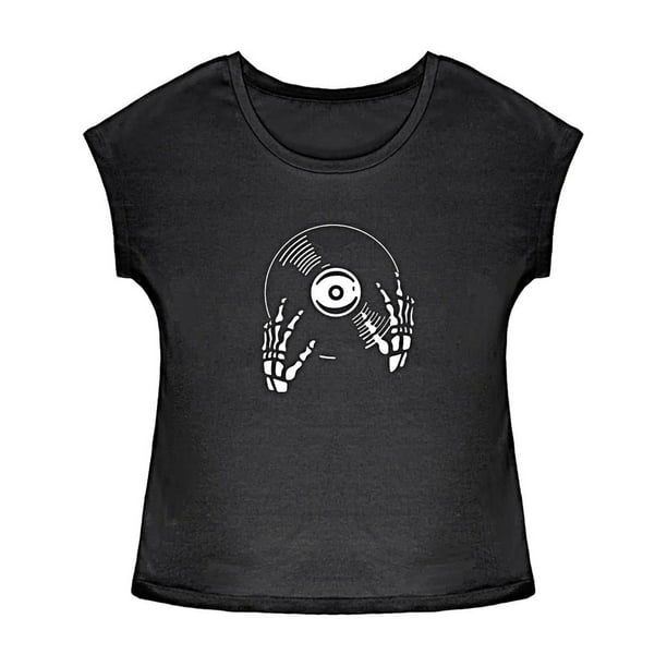 Camiseta para mujer Ropa de verano Señoras Ajuste regular Recuerdo Streetwear Cuello redondo M
