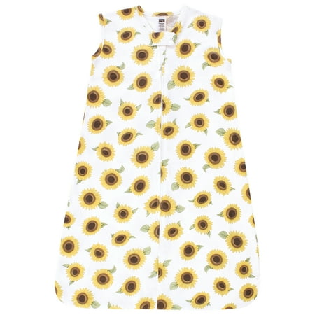 Hudson Baby Infant Girl Cotton Sleeveless Wearable Sleeping Bag, Sack, Blanket, Sunflower, 12-18 Months