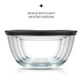 thumbnail image 4 of JoyJolt JoyFul by  Set of 4 Glass Mixing Bowls With Lids - 16.5 oz, 33.5 oz, 50.5oz, 67.5oz Black, 4 of 9
