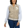 thumbnail image 4 of Women's WEAR by Erin Andrews Tan Buffalo Bills Tonal Full-Zip Bomber Jacket, 4 of 5