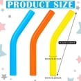 thumbnail image 2 of 24 Pcs Embouts de Paille en Silicone en Acier Inoxydable Réutilisables Embouts de Paille en Métal Silicone Couvercles de Paille en Caoutchouc Souple pour Buses de Paille Gobelet Verre Boisson, Multicolore (6 mm), 2 of 5